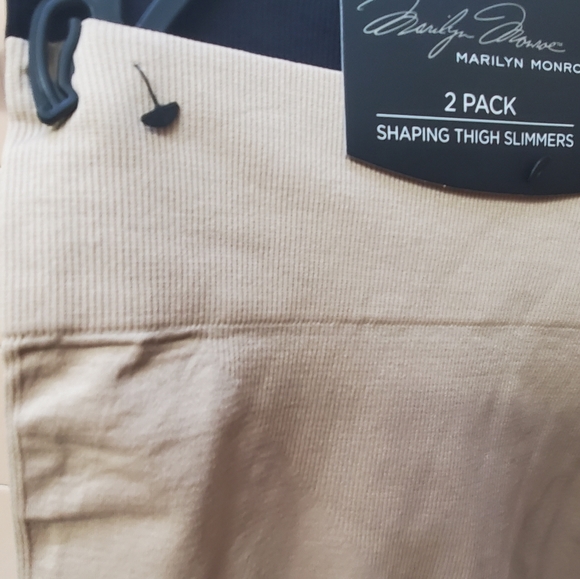NWT Marilyn Monroe 2Pk Shaping Thigh Slimmders Szs L & 1X Black/ Tan $30 each - Picture 2 of 10